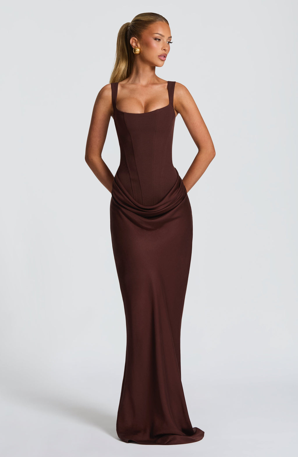 hourglass dress silhouette Gorgeous 1950's Don Loper Black Silk Cocktail Dre Xtabay Vintage creating vertical darts Flap pockets Fitted waist Helena | Hourglass silhouette dress