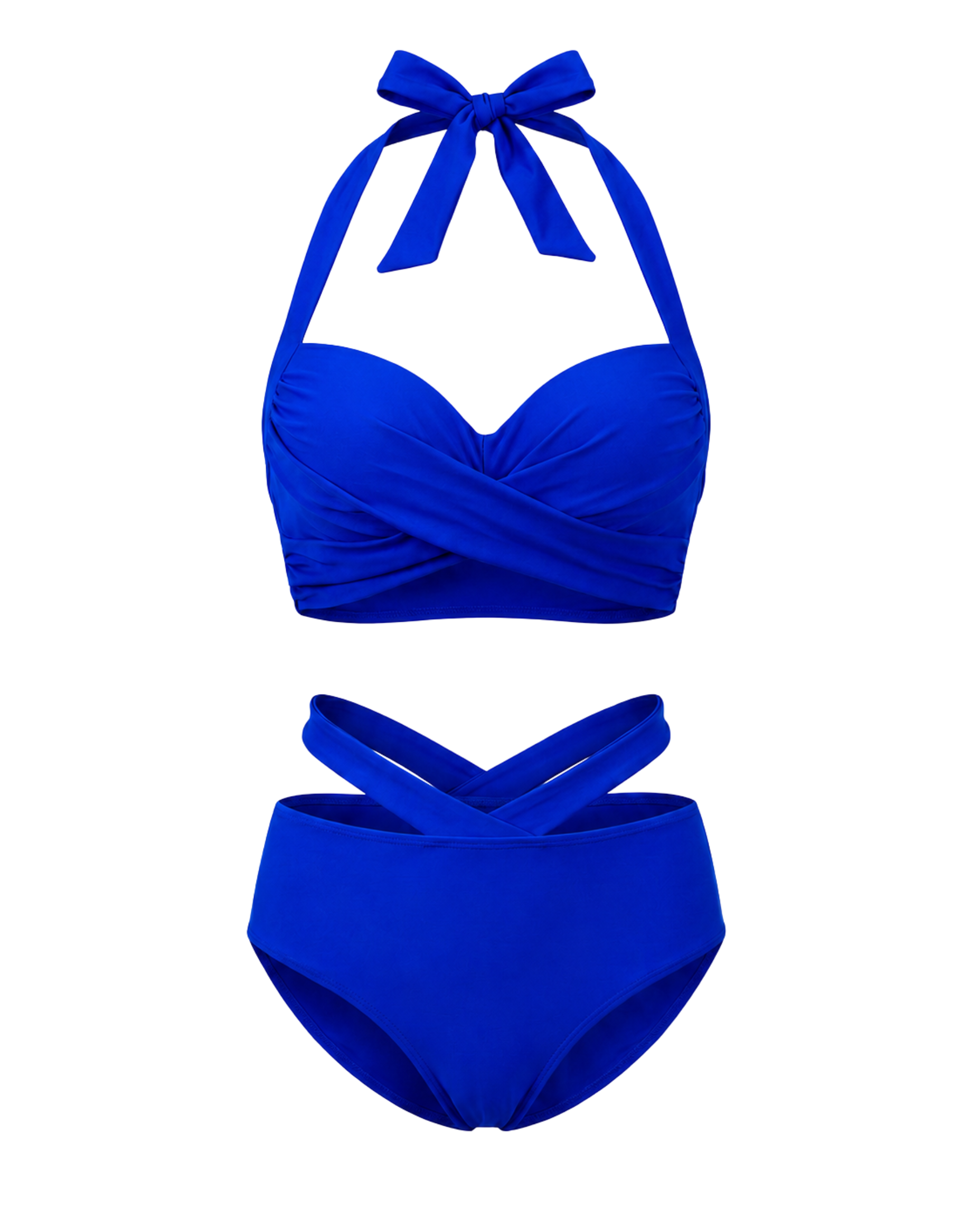 Bikini Halter con Lazo y Top Cruzado