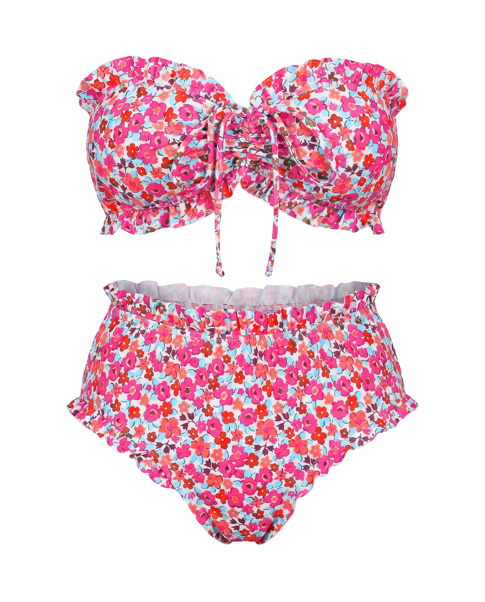 Bikini Floral sin Tirantes