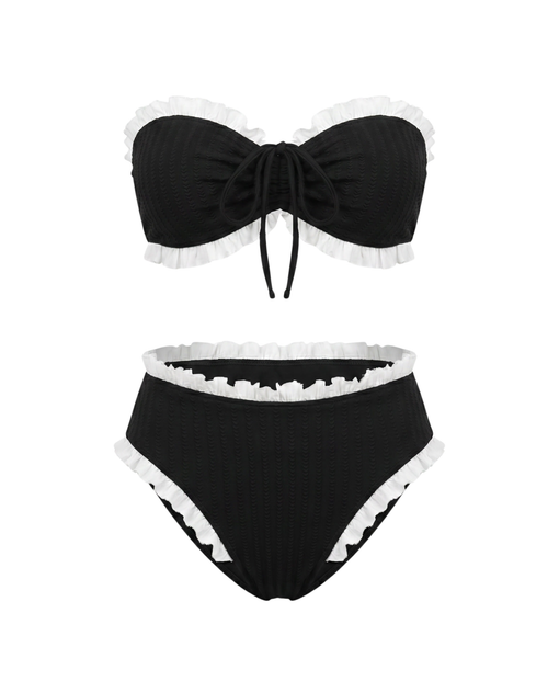 Bikini Negro sin Tirantes