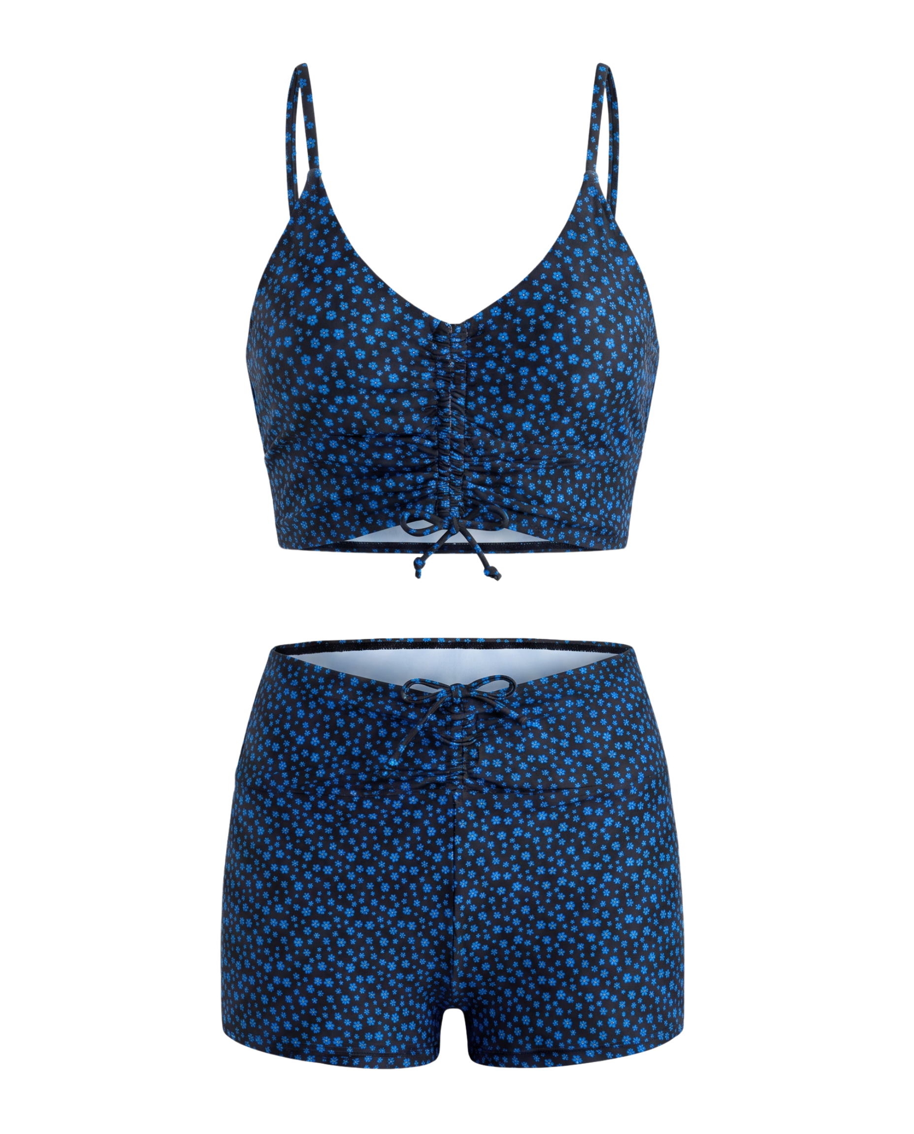 Bikini Estampado con Tirantes Planos