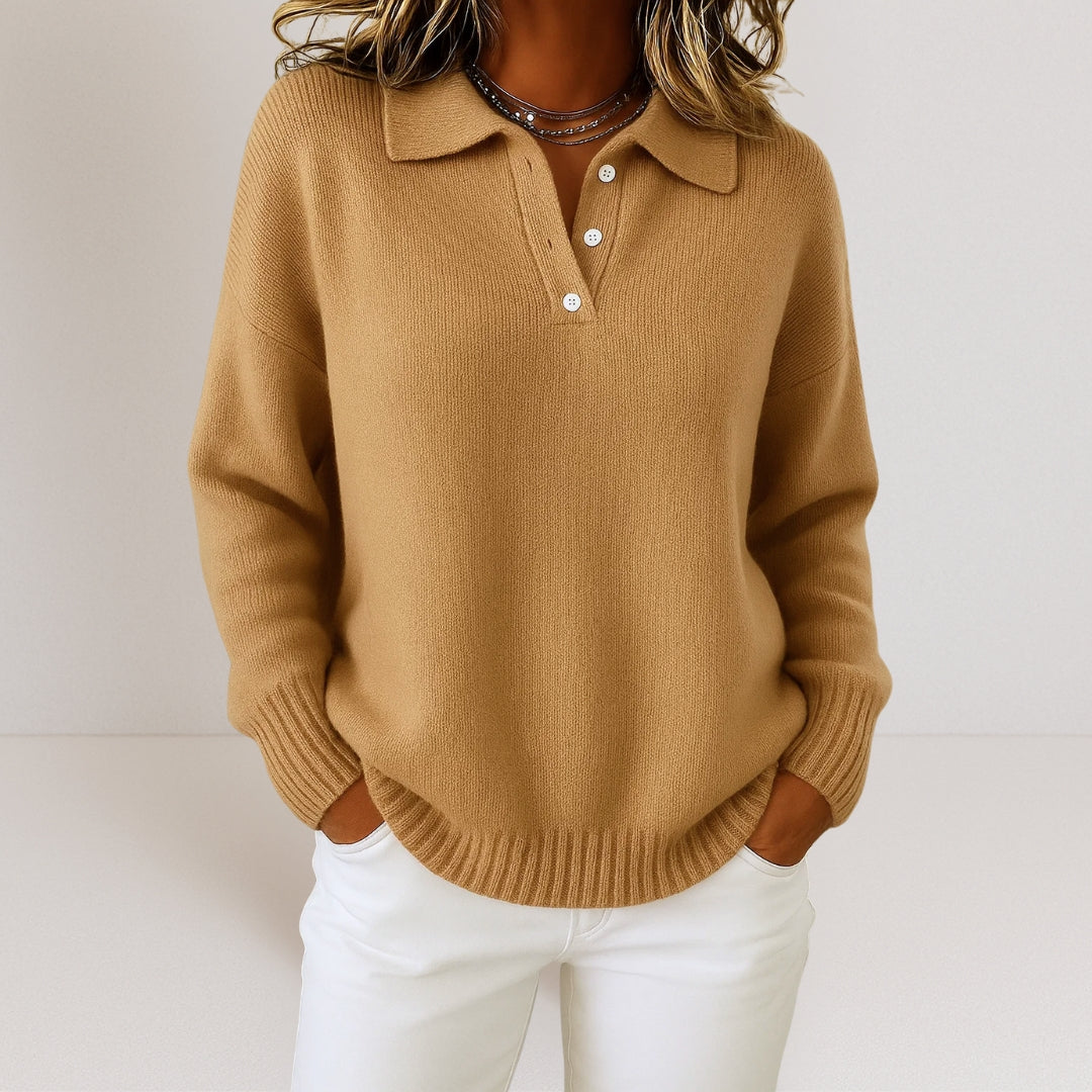 Olivia™ | Suéter de punto suave con cuello