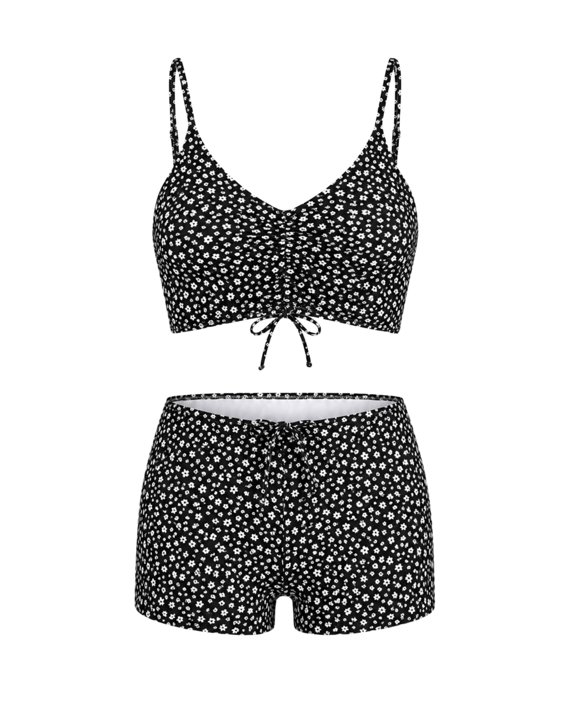 Bikini Estampado con Tirantes Planos