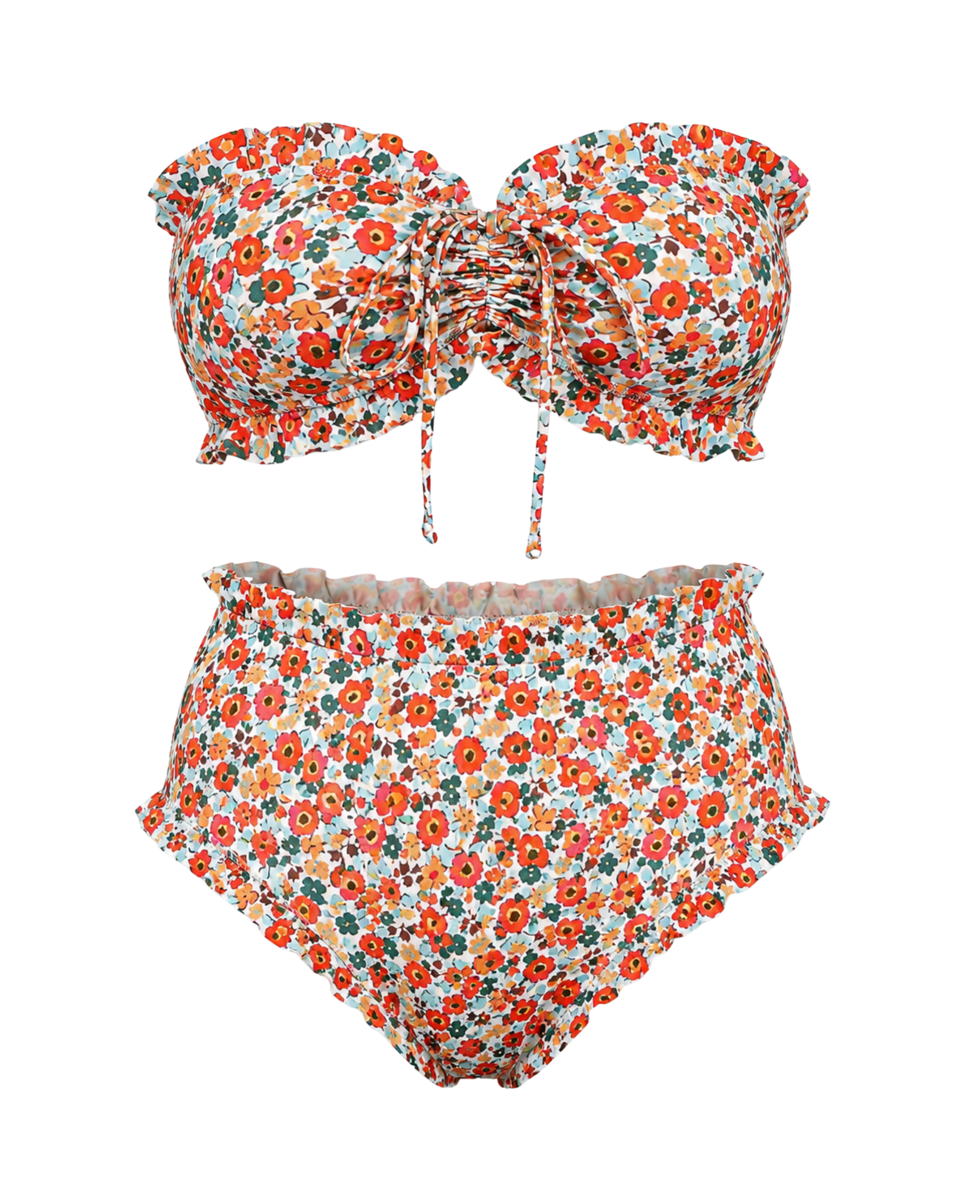 Bikini Floral sin Tirantes