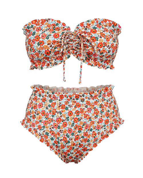 Bikini Floral sin Tirantes