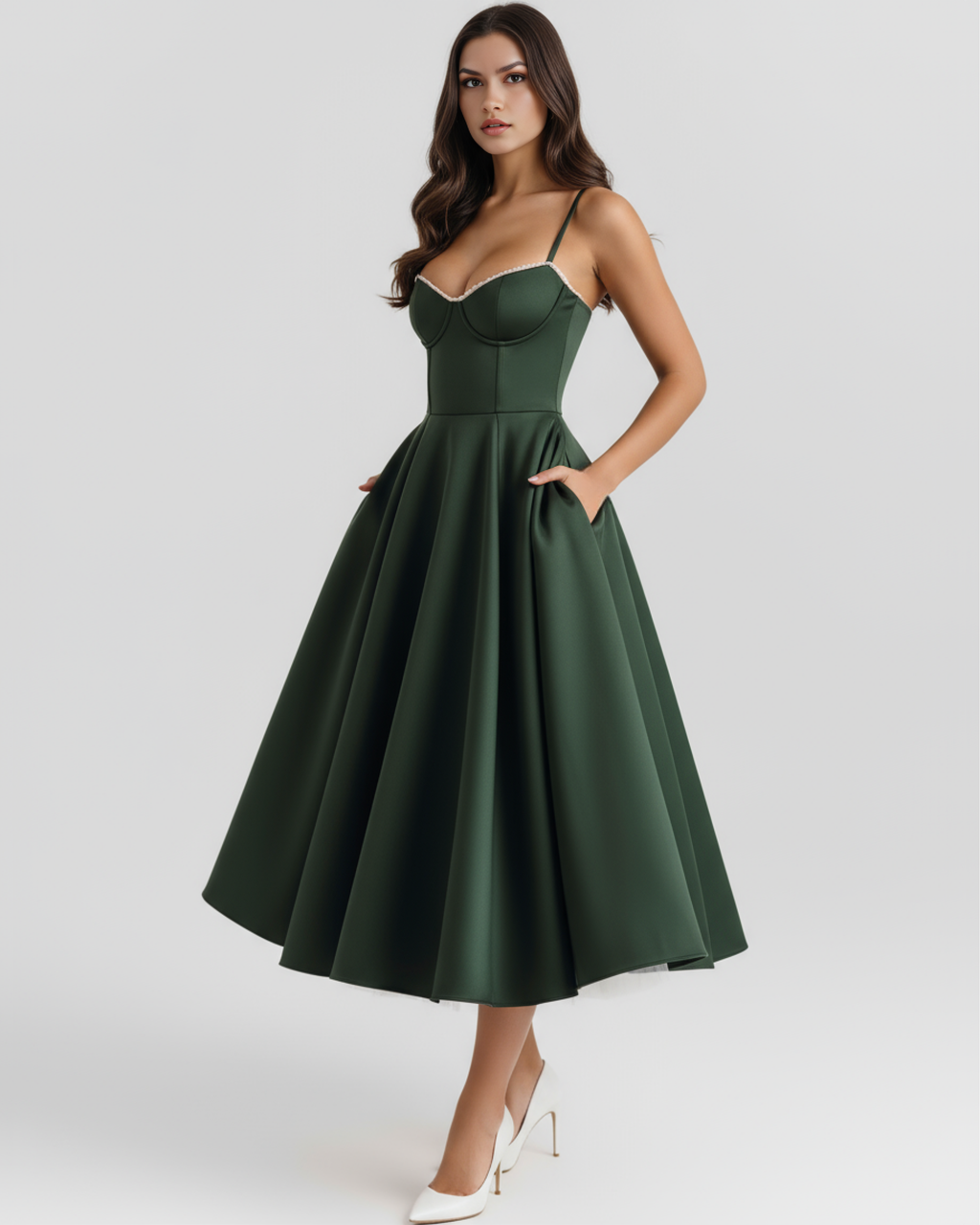 Selene | Falda midi vaporosa