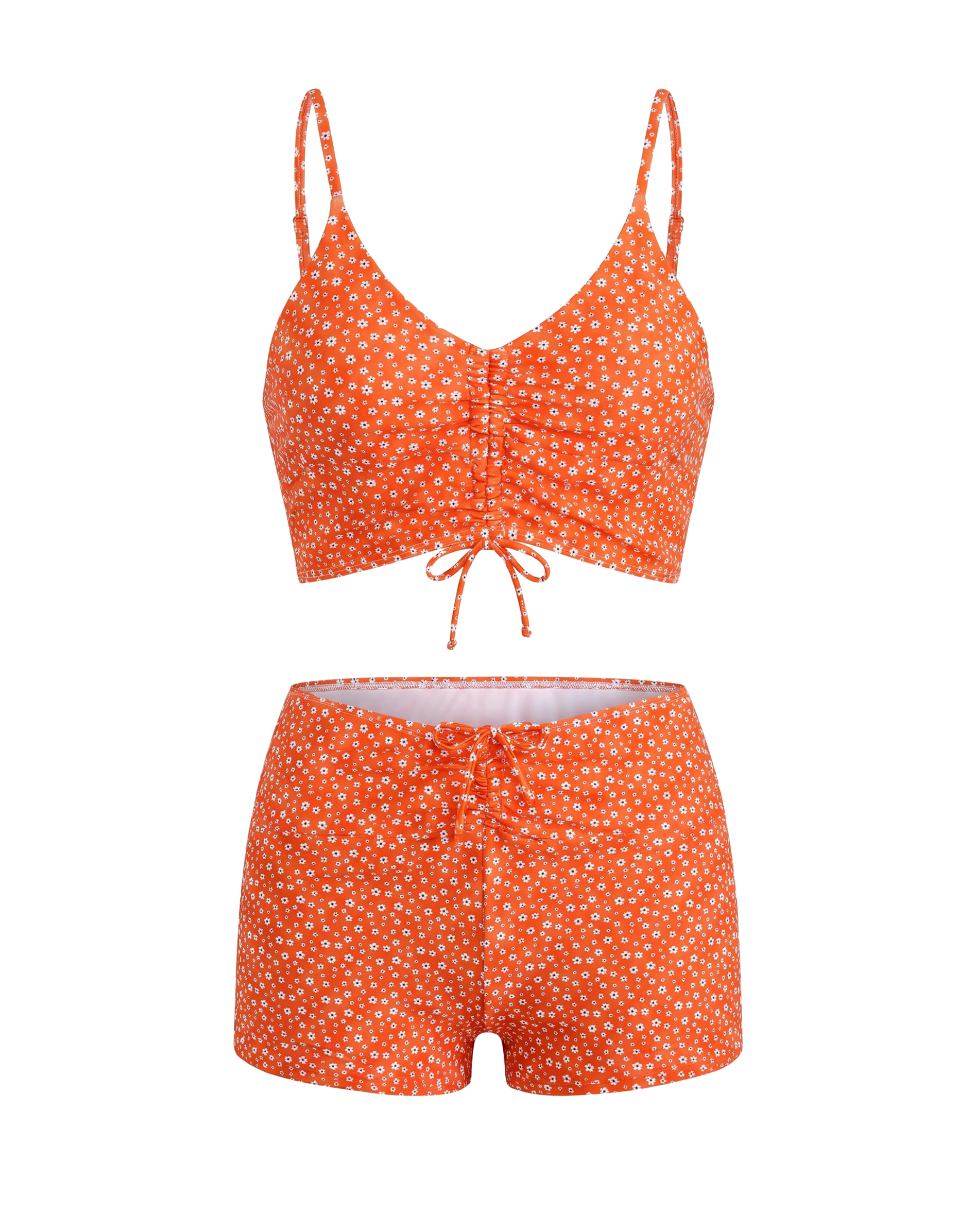 Bikini Estampado con Tirantes Planos