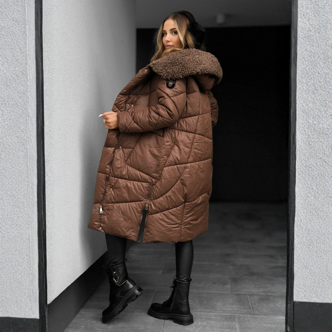 Noemí | Abrigo de Invierno Aislado de Corte Largo