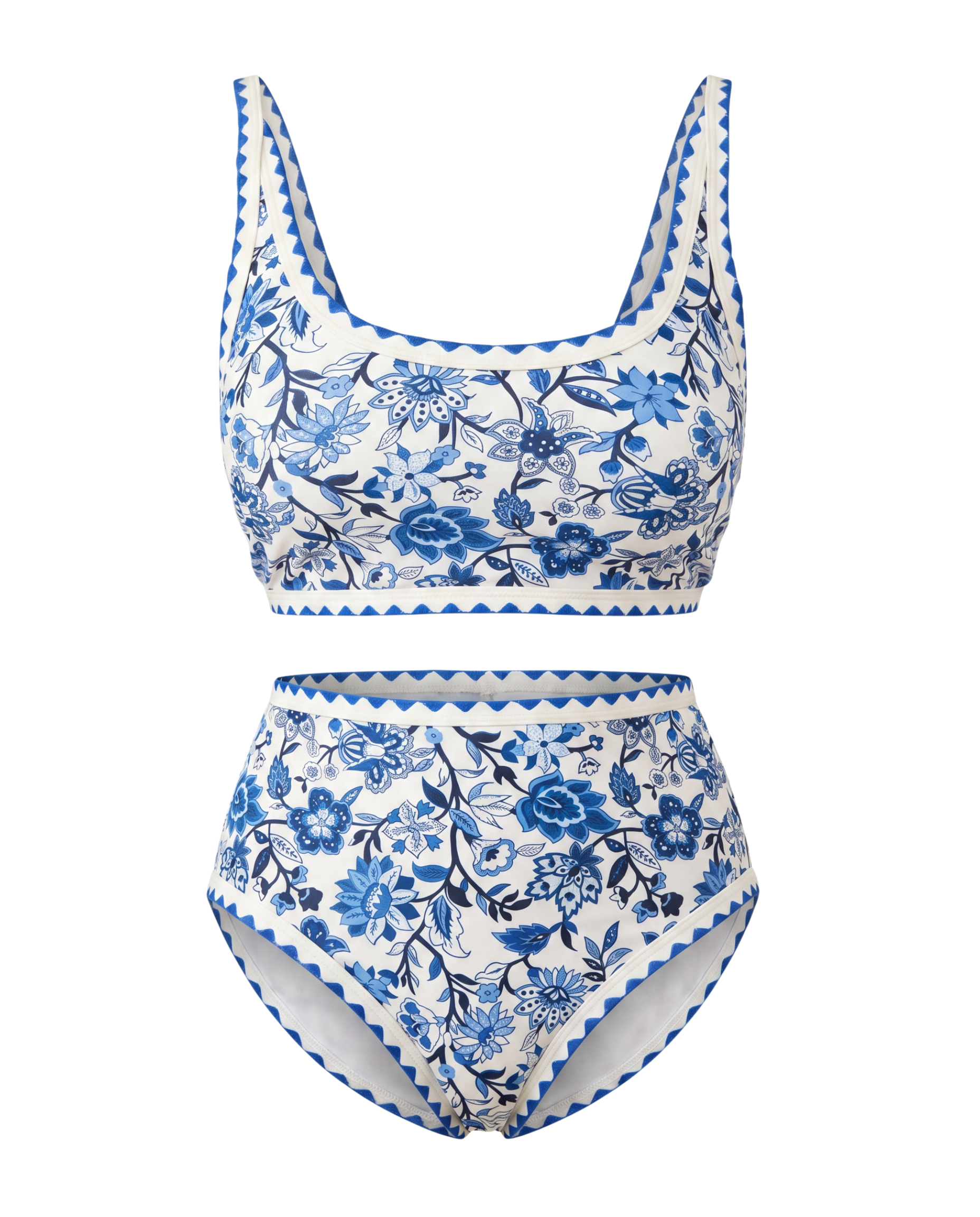 Conjunto de Bikini Floral con Cintura Alta