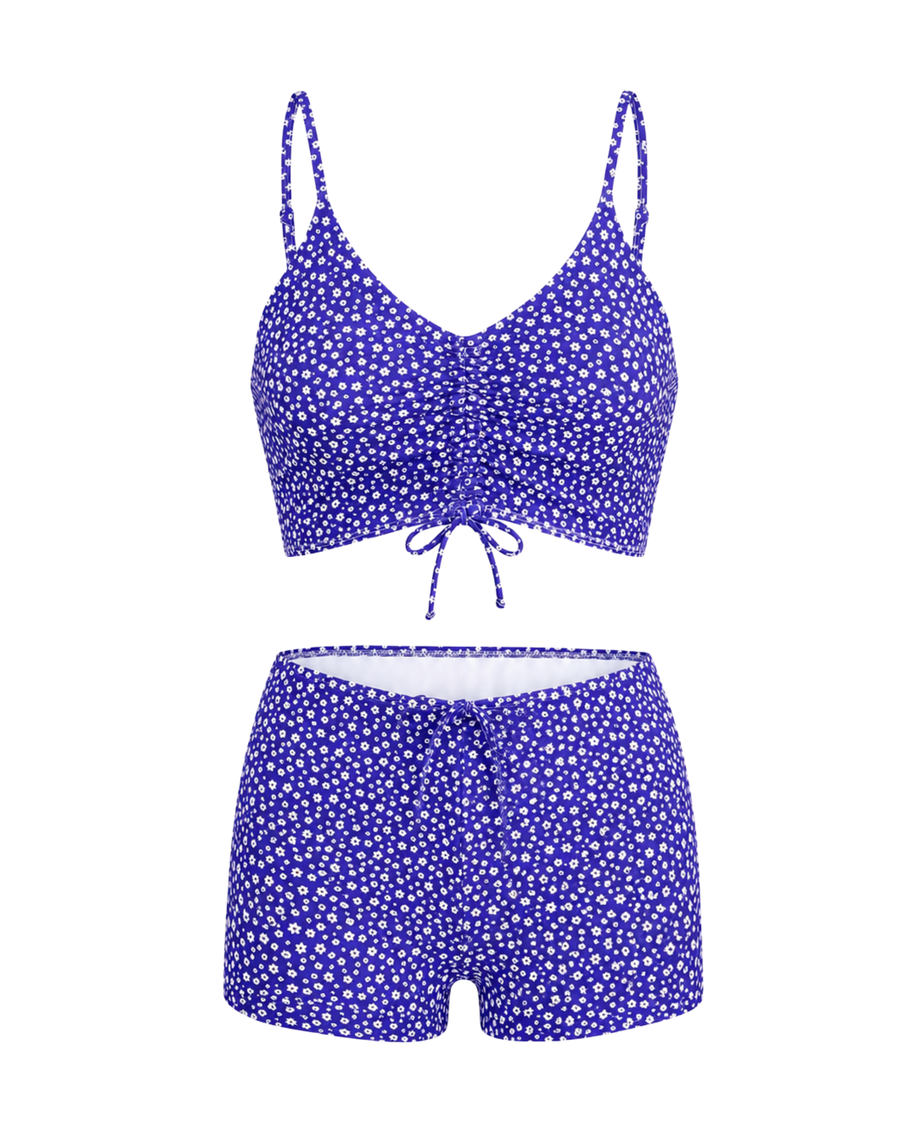 Bikini Estampado con Tirantes Planos
