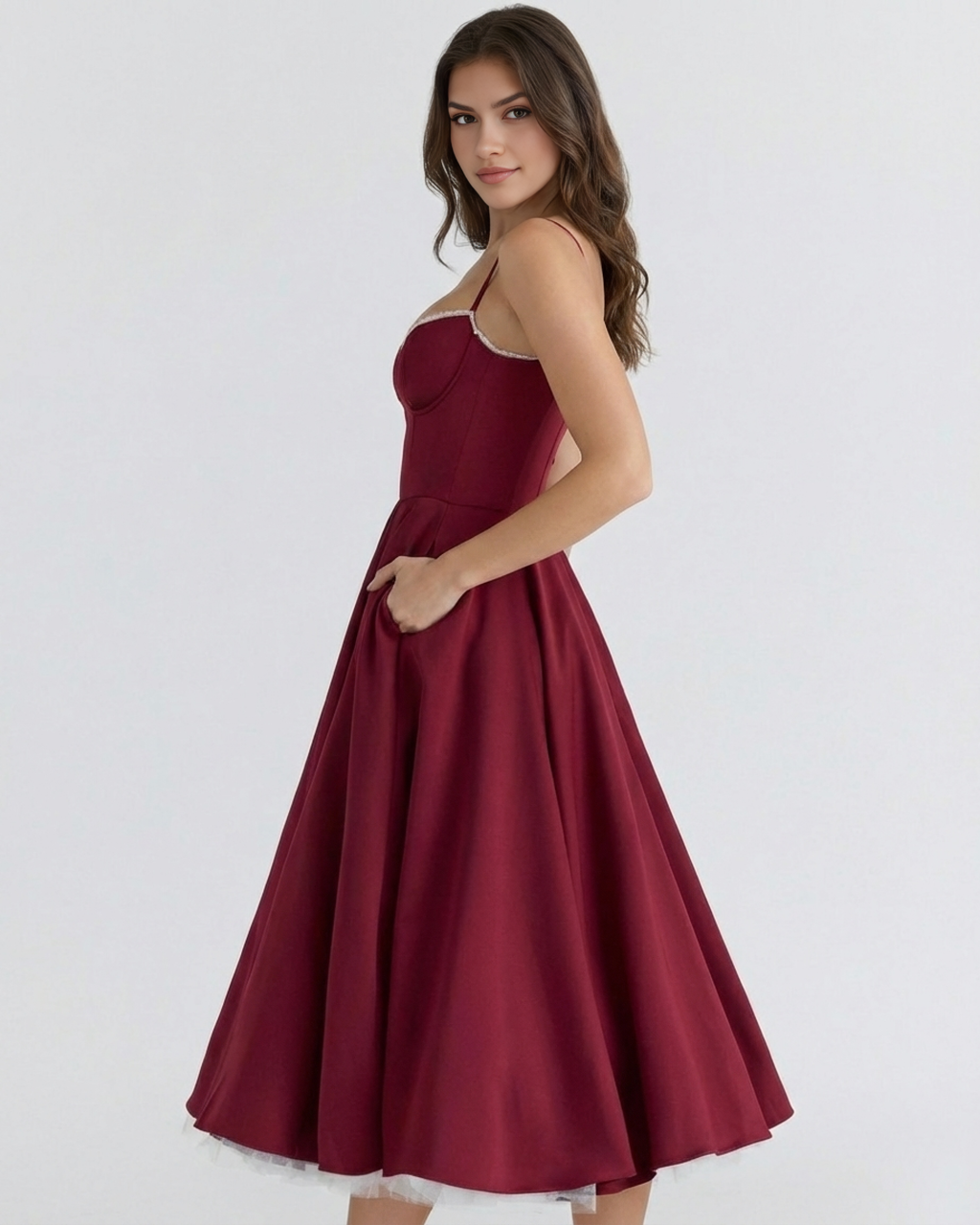 Selene | Falda midi vaporosa
