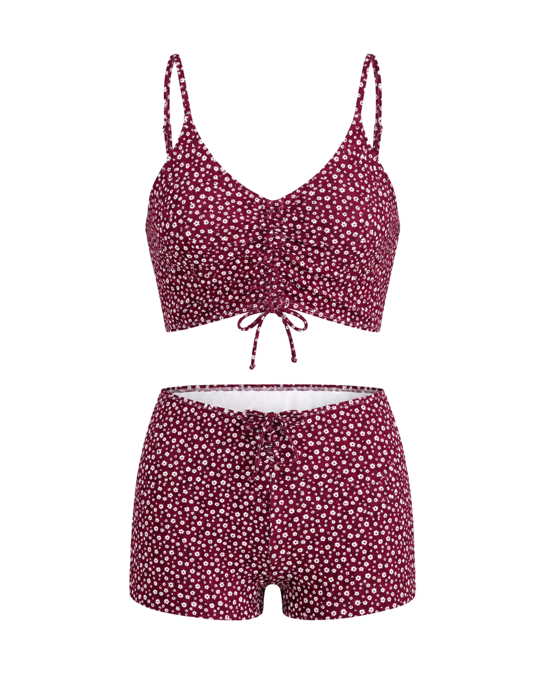 Bikini Estampado con Tirantes Planos