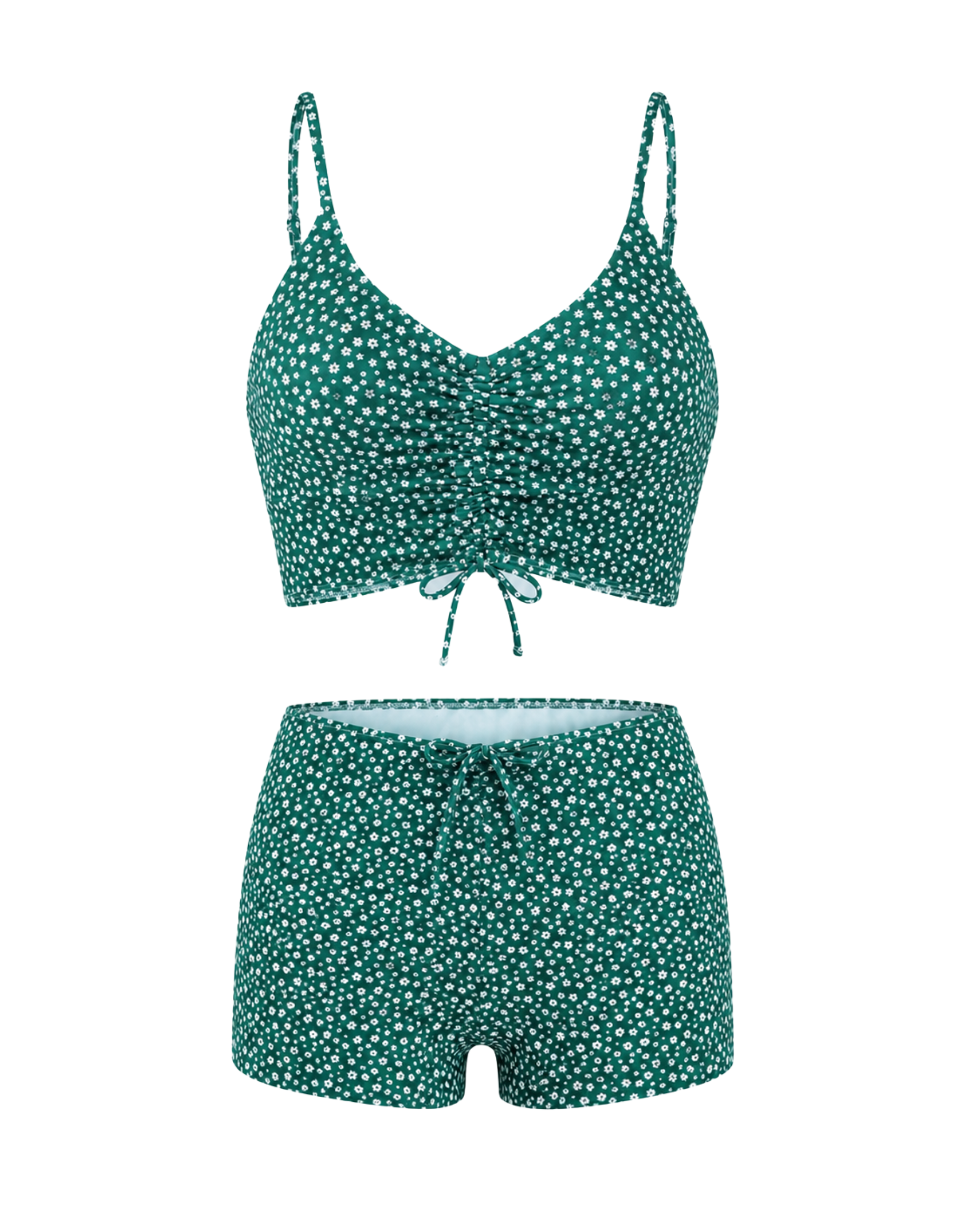 Bikini Estampado con Tirantes Planos