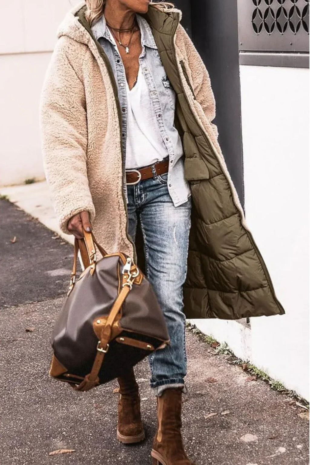 Malena | Chaqueta Larga Reversible