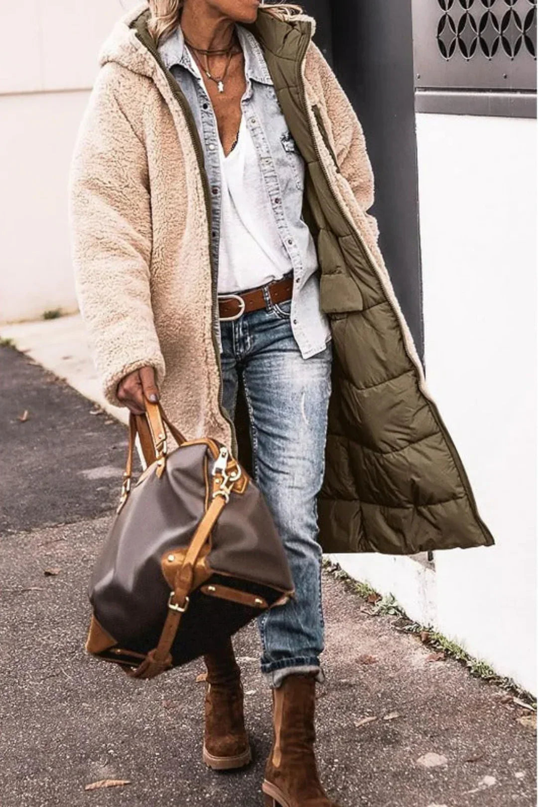 Malena | Chaqueta Larga Reversible