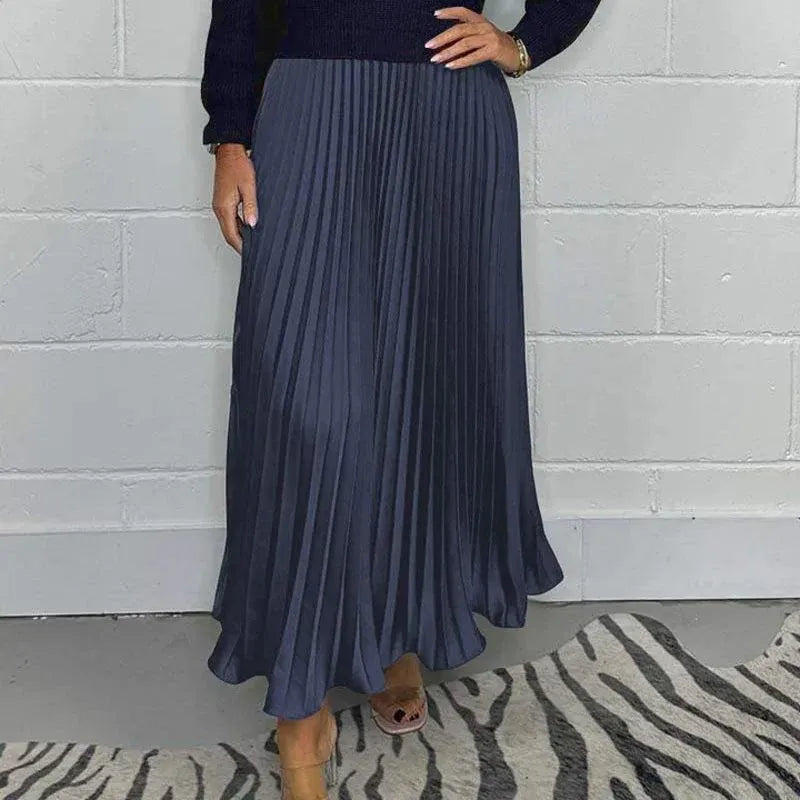 Claudia | Vestido con jersey y falda plisada